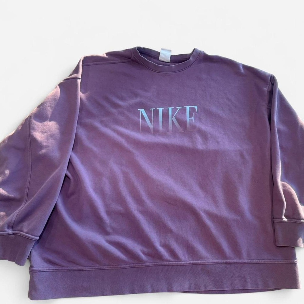 Nike Oversized Crewneck Sweatshirt Mauve Purple Spellout